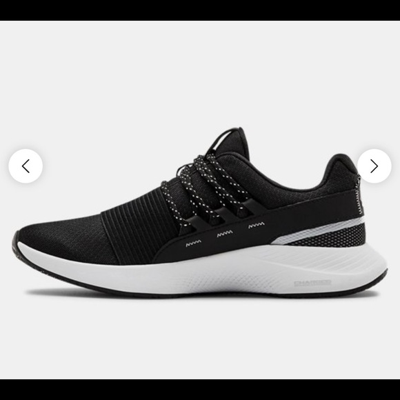 Under Armour Black and White Athletic Shoes - Picture 2 of 10